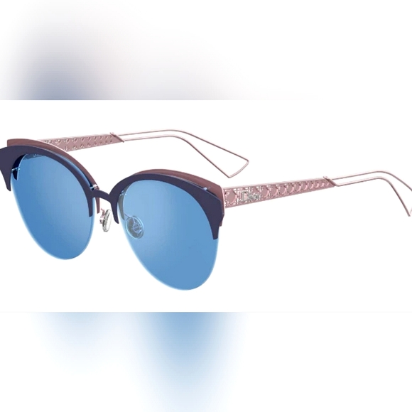 DIOR "DIORAMA CLUB" FBX/A4 55MM MATTE BLUE & PINK DESIGNER WOMEN'S SUNGLASSES - Picture 8 of 8